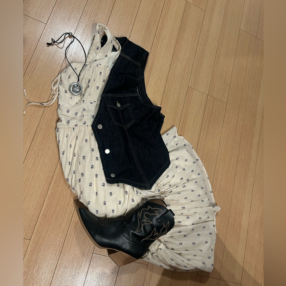 Dark Blue Denim Vest